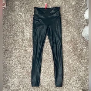 SPANX FAUX LEATHER LEGGINGS S/P